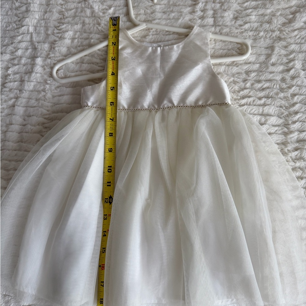 Elegant White Baby Dress 18M